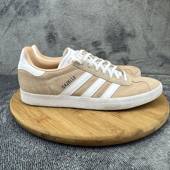 adidas Gazelle Shoes Womens Size 10 Beige White Suede Classic Casual ID7006 - Picture 1 of 9